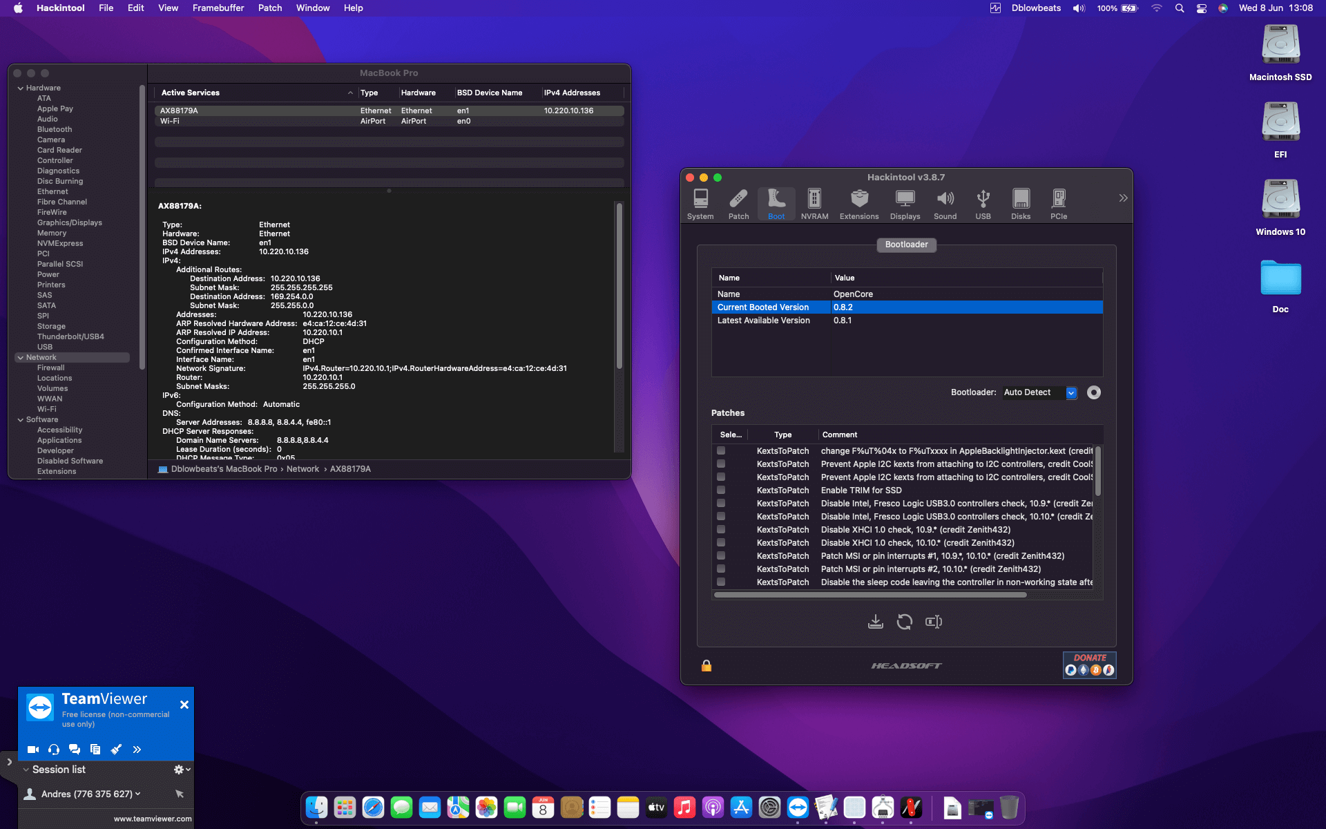 Dell XPS 15 9500 [CometLake   Intel UHD 630 + I2C]   OpenCore 8